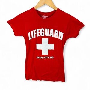 Red Lifeguard Ocean City, MD T-shirt women's medium #oceancity